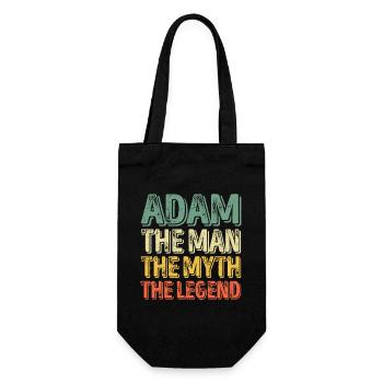 Adam: Der Mann, der Mythos, die Legende - Geschenkbeutel für Flaschen - Schwarz - Vorne