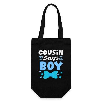 Papa Sagt Junge Gender Reveal Party - Geschenkbeutel für Flaschen - Schwarz - Vorne