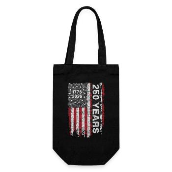 USA 250 years 1776-2026 - Gift Bag for Bottles - black - Front