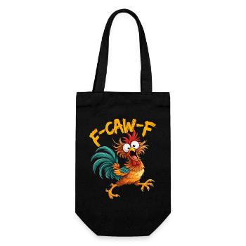 F-Caw-F Graphique drôle de mème de coq de poulet - Sac à bouteille - noir - Devant