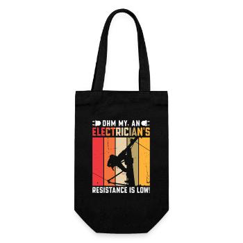 Elektriker Elektroniker Elektroinstallateur - Geschenkbeutel für Flaschen - Schwarz - Vorne