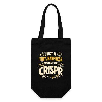 A Touch of CRISPR | Genetics Humor - Gift Bag for Bottles - black - Front