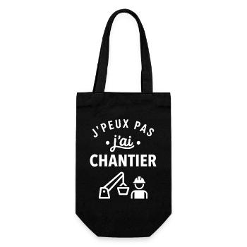 J'peux pas j'ai chantier - Sac à bouteille - noir - Devant
