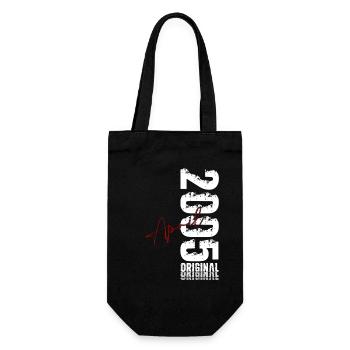 21st Birthday Gift Husband Original April 2005 - Gift Bag for Bottles - black - Front
