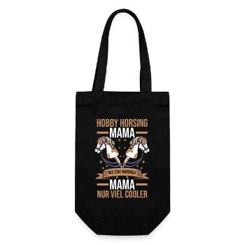 Steckenpferd Hobbyhorse Mama Mutter Hobby Horsing - Geschenkbeutel für Flaschen - Schwarz - Vorne