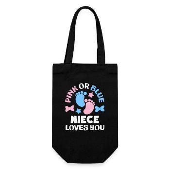 Révélation du genre Rose ou Bleu de la nièce qui t’aime - Sac à bouteille - noir - Devant