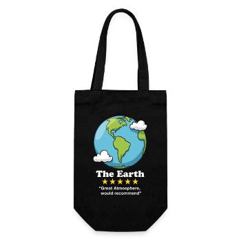 Die Erde - Geschenkbeutel für Flaschen - Schwarz - Vorne