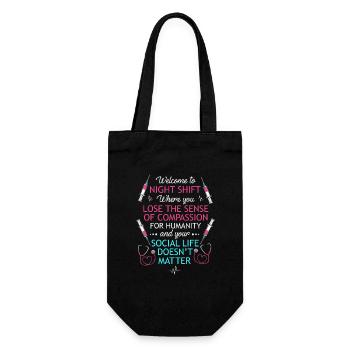 Night Shift Nurse Hospital Nursing - Gift Bag for Bottles - black - Front