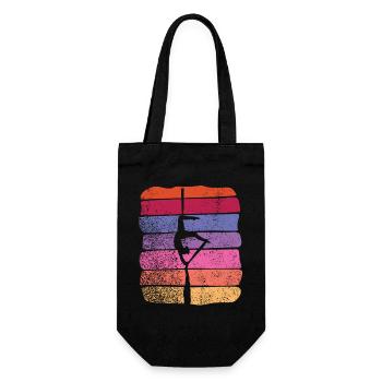 Vertikaltuch Vintage Luftakrobatik Aerial Silk - Geschenkbeutel für Flaschen - Schwarz - Vorne