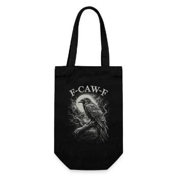 F-Caw-F Crow Raven Dark Gothic Humor Funny Goth - Gift Bag for Bottles - black - Front