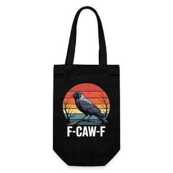 F-Caw-F Crow Raven Dark Gothic Humor Funny Goth - Gift Bag for Bottles - black - Front