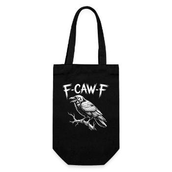 F-Caw-F Crow Raven Dark Gothic Humor Funny Goth - Gift Bag for Bottles - black - Front