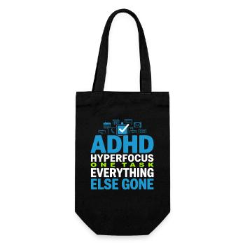 Adhd hyperfocus mode Adhd humor Neurodivergent - Gift Bag for Bottles - black - Front