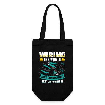 Electrician, Electronics Technician, Electrician - Gift Bag for Bottles - black - Front