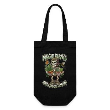 Maybe plants are crazy about me - Gift Bag for Bottles - black - Front
