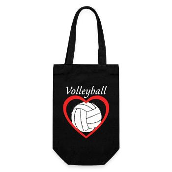 Volleyball Amour du cœur - Sac à bouteille - noir - Devant