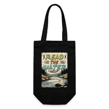 Fly Fishing Fly Angler Read The Water - Gift Bag for Bottles - black - Front