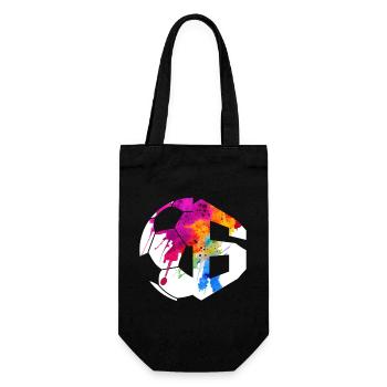 NO. 6 FOOTBALLER NUMBER 6 FOOTBALL 6TH BIRTHDAY - Gift Bag for Bottles - black - Front