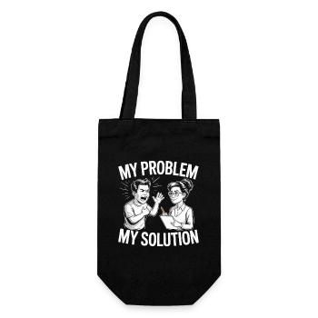 Elementary Teacher My Problem My Pictogram Mom Dad - Gift Bag for Bottles - black - Front