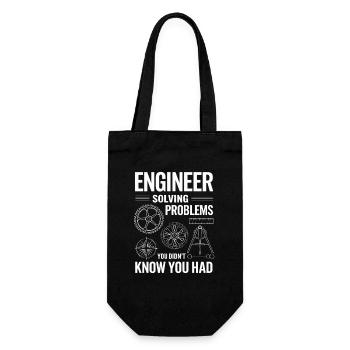 Engineer Engineer Solving Problems You Didn't - Gift Bag for Bottles - black - Front