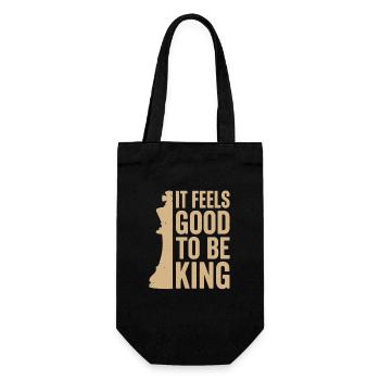 It Feels Good to Be a King – Chess Design - Geschenkbeutel für Flaschen - Schwarz - Vorne