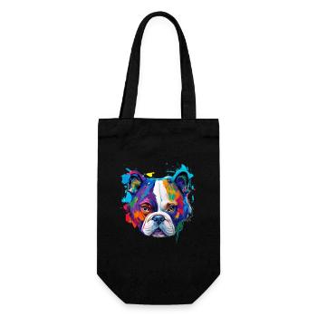 Caniche coloré amour Pop Art Amour des chiens - Sac à bouteille - noir - Devant