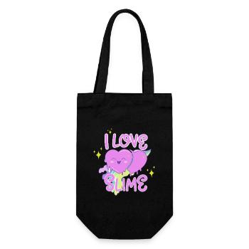 I Love Slime Girls Kleinkind-Vorschule Kindergarten - Geschenkbeutel für Flaschen - Schwarz - Vorne