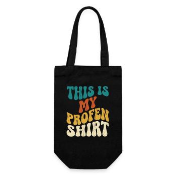 Voici mon t-shirt colorblock groovy - Sac à bouteille - noir - Devant