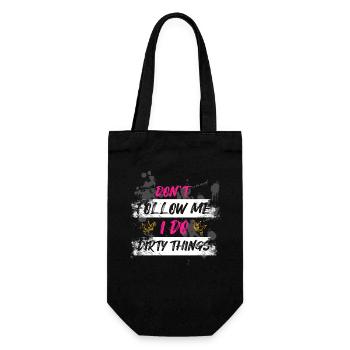 Dirty things Schlammlauf Mud Run Muddy Race - Geschenkbeutel für Flaschen - Schwarz - Vorne