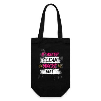 If you're clean Schlammlauf Mud Run Muddy Race - Gift Bag for Bottles - black - Front