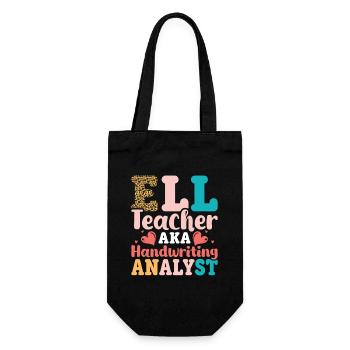 ELL-Lehrer englische Sprache - Geschenkbeutel für Flaschen - Schwarz - Vorne