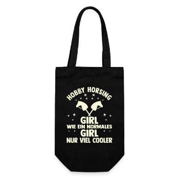 Steckenpferd Hobbyhorse Hobby Horsing - Geschenkbeutel für Flaschen - Schwarz - Vorne