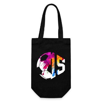 NR. 15 FUßBALLER NUMMER 15 FUßBALL 15. GEBURTSTAG - Geschenkbeutel für Flaschen - Schwarz - Vorne