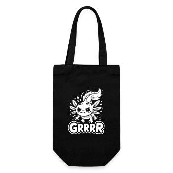 Grump Axolotl - Geschenkbeutel für Flaschen - Schwarz - Vorne