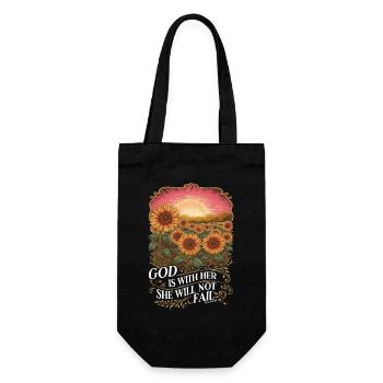 La foi chrétienne du tournesol prie Jésus - Sac à bouteille - noir - Devant