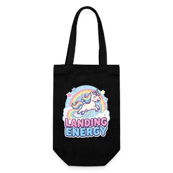 Landing Energy Unicorn Rainbow - Gift Bag for Bottles - black - Front