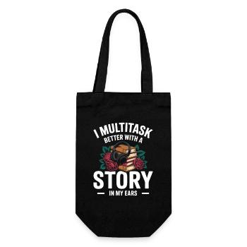 Livres audio Multitâche Histoires Livres Nerd - Sac à bouteille - noir - Devant