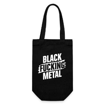 Black Metal Funny Sarcastic Music Typography Art - Geschenkbeutel für Flaschen - Schwarz - Vorne