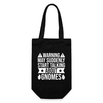 Gnome Costume Men Start Talking About Gnome - Gift Bag for Bottles - black - Front