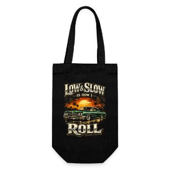 Lowrider Auto Low And Slow - Geschenkbeutel für Flaschen - Schwarz - Vorne