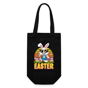 Easter Football Bunny with Sunglasses Jersey 18 - Gift Bag for Bottles - black - Front