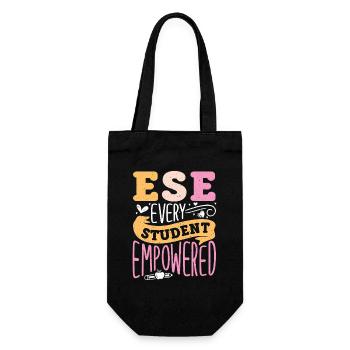 Gifts for ESE Teachers - Gift Bag for Bottles - black - Front