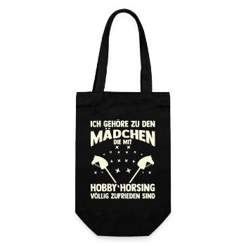 Steckenpferd Hobbyhorse Hobby Horsing - Geschenkbeutel für Flaschen - Schwarz - Vorne