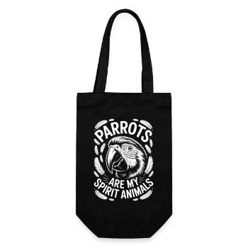 Parrot Sayings Parrot Funny Parrot Gift - Gift Bag for Bottles - black - Front
