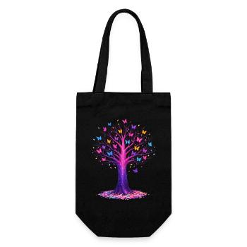 Butterflies Tree Nature Butterfly Lover - Gift Bag for Bottles - black - Front