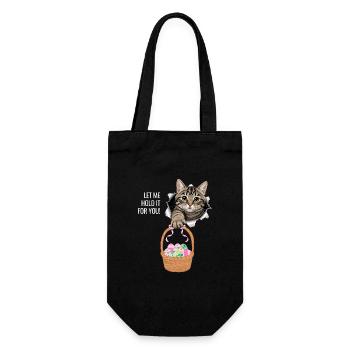 Lass mich es für dich halten. - Geschenkbeutel für Flaschen - Schwarz - Vorne