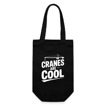 Cranes are Cool - Gift Bag for Bottles - black - Front