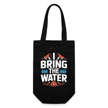 Fire Engineer I Bring The Water Emergency Response - Geschenkbeutel für Flaschen - Schwarz - Vorne