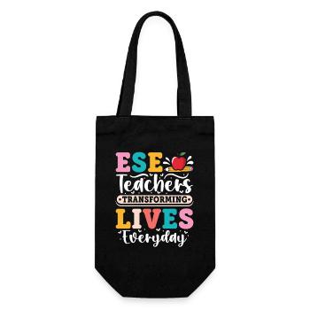 Gifts for ESE Teachers - Gift Bag for Bottles - black - Front