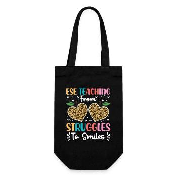 Gifts for ESE Teachers - Gift Bag for Bottles - black - Front